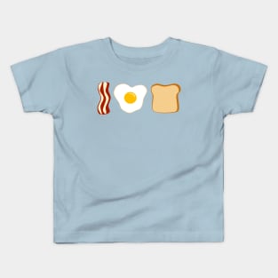 I Love Breakfast (blue background) Kids T-Shirt